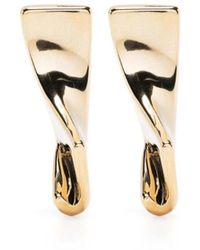 Jacquemus - Asymmetrische goldfarbene j-ohrringe - Lyst