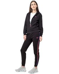 EA7 - Hooded Zip-Up Sweatshirt - Lyst