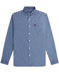 Fred Perry - Button down hemd mit logo - Lyst