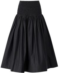 Self-Portrait - Rokken ,Zwart ,Katoen Rs 26 Midi Rok - Lyst