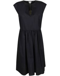 Woolrich - Short Dress in puro poplin di cotone - Lyst