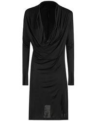 Helmut Lang - Kleedjes ,Zwart ,Cowl Neck Jurk - Lyst
