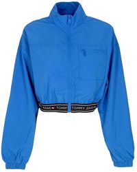 Tommy Hilfiger - Kurzer Damen-Windbreaker W Crop Taping Windbreaker - Lyst