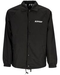 RIPNDIP - Jassen ,Zwart ,Polyester Zwarte Coach Jas Lichtgewicht Waterdicht Mannen - Lyst