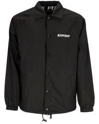 RIPNDIP - Jassen ,Zwart ,Polyester Zwarte Coach Jas Lichtgewicht Waterdicht Mannen - Lyst