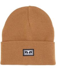 Obey - Accessoires ,Bruin ,Bruine Suiker Beanie Met Icon Eyes - Lyst