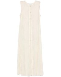 forte_forte - Kleedjes ,Wit ,Buttoned Sleeveless Coat - Lyst