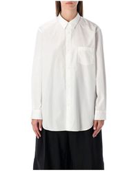 Junya Watanabe - Wit Formeel Overhemd Minimalistisch Ontwerp - Lyst