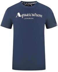 Aquascutum - T-shirt in cotone con bandiera union jack - Lyst