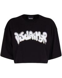 DISCLAIMER - Tops ,Wit ,Katoen Crop Jersey Top Urban Style - Lyst