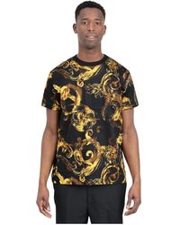 Versace - Schwarzes watercolor couture t-shirt - Lyst