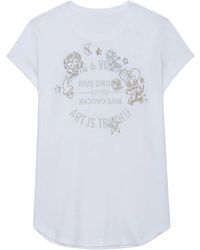 Zadig & Voltaire - Weiße t-shirts und polos - Lyst