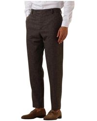 SELECTED - Broeken ,Bruin ,Wol Slim-Reed Wol Broek - Lyst