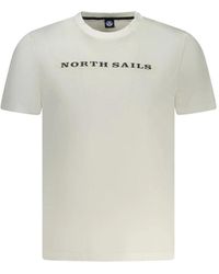 North Sails - Tops ,Wit ,Katoen Witte Katoenen T-Shirt - Lyst