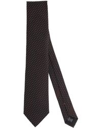 ZEGNA - Braune krawatte mit mikromuster - Lyst