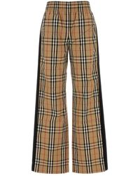 Burberry - Geruite Katoenen Broek - Lyst