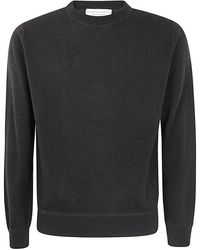 FILIPPO DE LAURENTIIS - Hoodies & Sweatvesten ,Bruin ,Wol Cashmere Wollen Trui Met Ronde Hals - Lyst