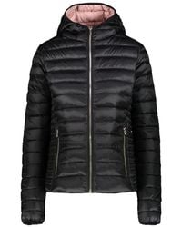 Ciesse Piumini - Schwarze Chain Parka Jacke Mit Kapuze Für Frauen - Lyst