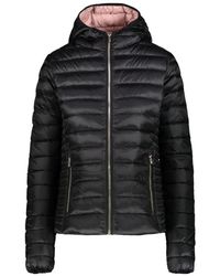 Ciesse Piumini - Zwarte Chain Parka Jas Met Capuchon Voor Vrouwen - Lyst