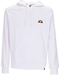 Ellesse - Hoodies & Sweatvesten ,Wit ,Katoen Witte Hoodie Met Kangoeroezak - Lyst