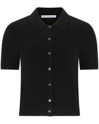 Alexander Wang - Truien & Vesten ,Zwart ,Wol Polo Cardigan - Lyst