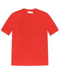 Tory Burch - T-Monogram Viscose Blend Top - Lyst