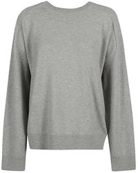 ARMARIUM - Truien & Vesten ,Grijs ,Kasjmier Kasjmier Grijs Sweater Lange Mouwen Crewneck Jumper - Lyst