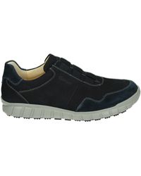Ganter - Schoenen ,Blauw ,Leer Blauwe Instappers Met Uitneembaar Voetbed - Lyst