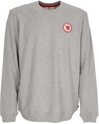 Fjallraven - Hoodies & Sweatvesten ,Grijs ,Katoen 1960 Logo Crewneck Sweatshirt Grijs - Lyst