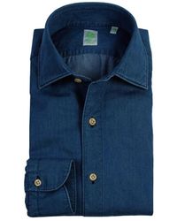 Finamore 1925 - Gaeta denim hemd - Lyst