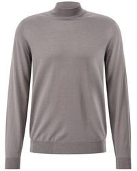 Lardini - Truien & Vesten ,Bruin ,Wol Merino Wol Trui - Lyst