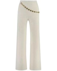 Rabanne - Recht Gesneden Broek Met Chainmail-Details - Lyst