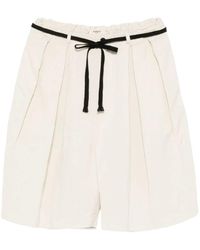 Barena - Shorts Met Ceintuur - Lyst