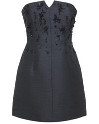 Alberta Ferretti - Kleedjes ,Grijs ,Wol Grijze Wol-Zijde Jurk Elegante Stijl - Lyst