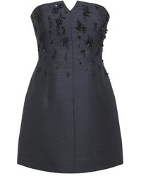 Alberta Ferretti - Kleedjes ,Grijs ,Wol Grijze Wol-Zijde Jurk Elegante Stijl - Lyst