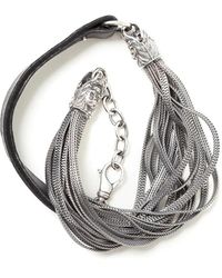 Emanuele Bicocchi - Leder- und 925 silberarmband - Lyst