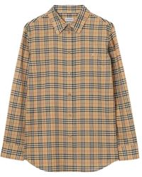 Burberry - Overhemden ,Nylon Check Poplin Shirt - Lyst