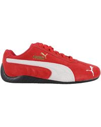PUMA - Rote Wildleder-Sneakers Mit Besticktem Logo - Lyst