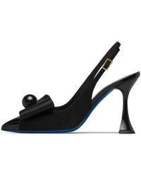 Loriblu - Slingbacks Mit Schleife Aus Satin - Lyst