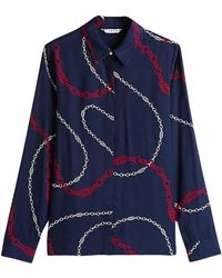 Tommy Hilfiger - Overhemden ,Veelkleurig ,Soft Viscose Regular Ls Shirt - Lyst