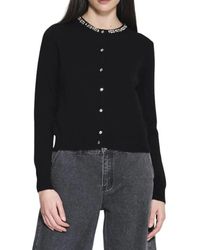 Kaos - Truien & Vesten ,Zwart ,Cardigan Met Juweelknopen - Lyst