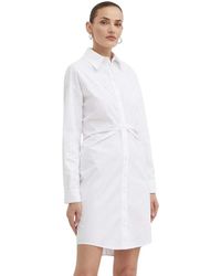 Pinko - Eyelet-Detail Katoenen Jurk - Lyst