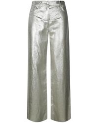 Max Mara - Silberne Leinenhose Malika Stil - Lyst