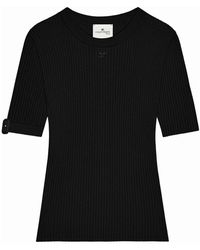 Courreges - Buckle Rib Knit Top - Lyst