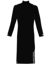 Elisabetta Franchi - Schwarzes Rollkragenkleid Lange Ärmel - Lyst