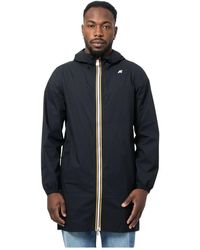 K-Way - Schwarzer Stretch Dot Mantel Für Männer - Lyst