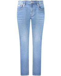 Calvin Klein - Blu Cotton Jeans - Lyst