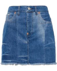 KENZO - Rokken ,Blauw ,Denim Vintage-Effect Denim Rok - Lyst