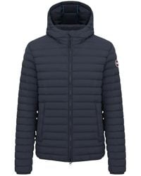 Colmar - Blaue Leichte Daunenjacke Mit Kapuze - Lyst