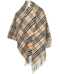 Burberry - Geruit Fringed Sjaal - Lyst